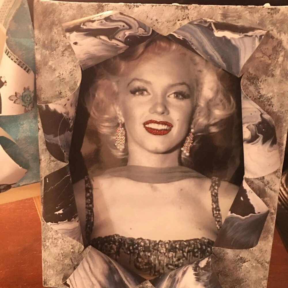 Canvas Art-Marilyn Handmade Custom Monroe-Canvas-Gift-Photos, Bust Canvas Art